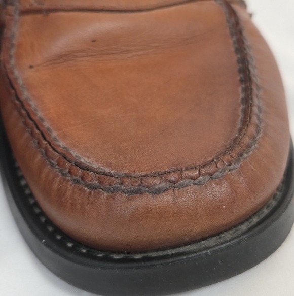 Bass Weejuns Katherine II Tan Camel Leather Loafers 8 - Picture 7 of 13